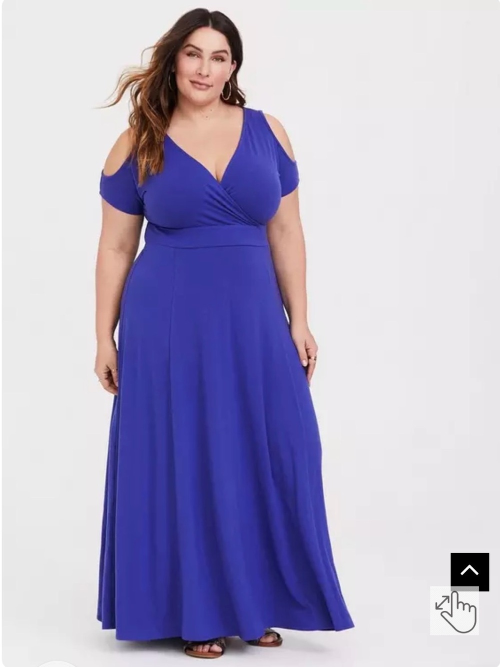 Torrid Surplice Cold Shoulder Maxi dress size 5 5x short 5s 💙